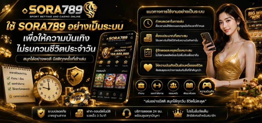 ใช้ sora789 อย่างเป็นระบบ เพื่อให้ความบันเทิงไม่รบกวนชีวิตประจำวัน